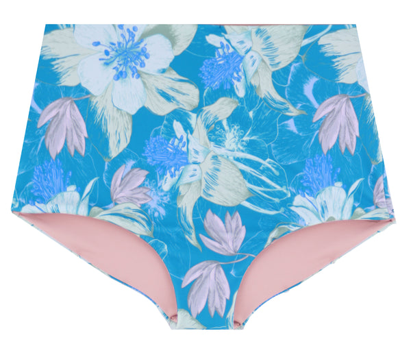 The NAVA Reversible Bikini Bottoms - Blue & Blush